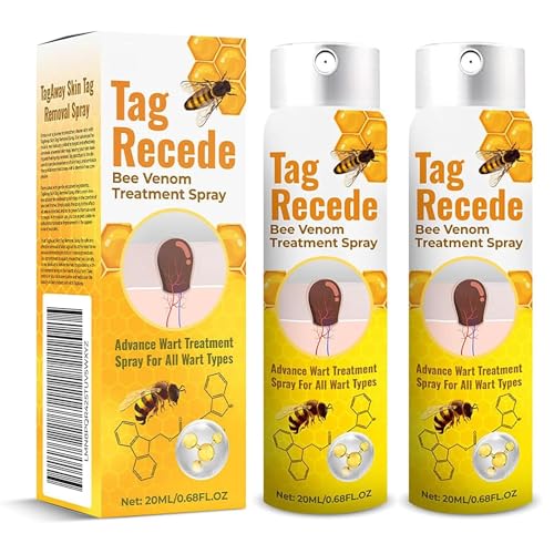 2 Stück Tag Recede Bienengift Spray, natürlicher Extrakt, einfach anzuwenden, für alle Hauttypen geeignet