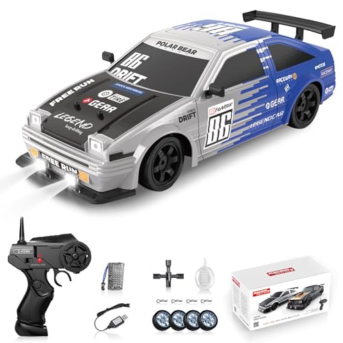 Sakeye RC Drift Car Remote Control Cars, 1/16 2.4GHz Drifting RC Car 4WD Remote Control Drift Cars with Spray, LED Lights and Drifting Tires Toy Cars for Adults Boys Kids