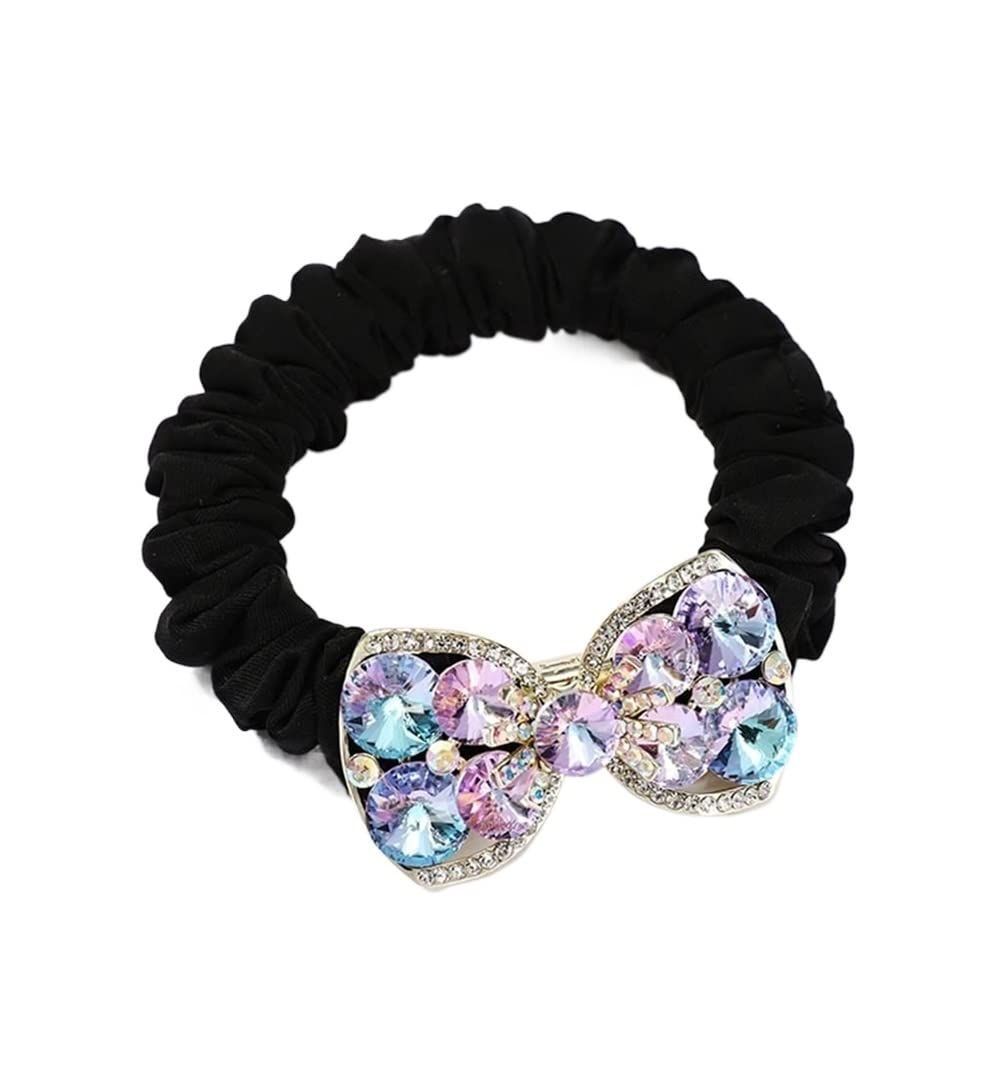 RUVOO Haargummi Scrunchies Schleife Knoten Haarring Strass Kopf Seil Weibliches Hochelastisches Gummiband Haarseil Haargummis Haarschmuck