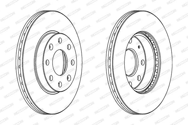 Tarcza Hamulcowa FERODO Premier DDF1279 przód 236mm, 2 szt