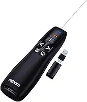 Apresentador de Slides Sem Fio com Ponteiro Laser – Alcance de 30m, Conexão USB 2.4GHz, Compatível com Windows, macOS, Linux e Android – Controle Remoto para Apresentações Profissionais