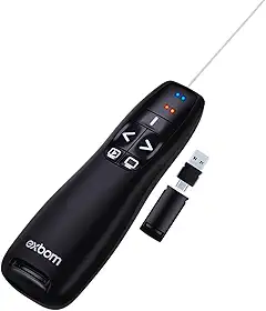 Apresentador de Slides Sem Fio com Ponteiro Laser – Alcance de 30m, Conexão USB 2.4GHz, Compatível com Windows, macOS, Linux e Android – Controle Remoto para Apresentações Profissionais
