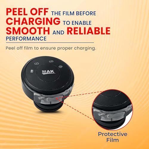 Image of MAK Dual Wireless Lavalier Microphone with ANC & Charging Case, Type-C and Lightning Connector 8-Pin Receiver, 2.4GHz Collar Mic for iPhone, Android, Vlogging, Streaming, Video Recording