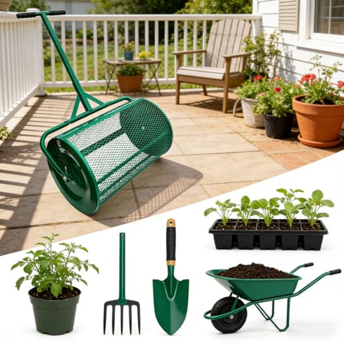 Distribuidor de compost de 24 pulgadas con mango ajustable miniatura 6