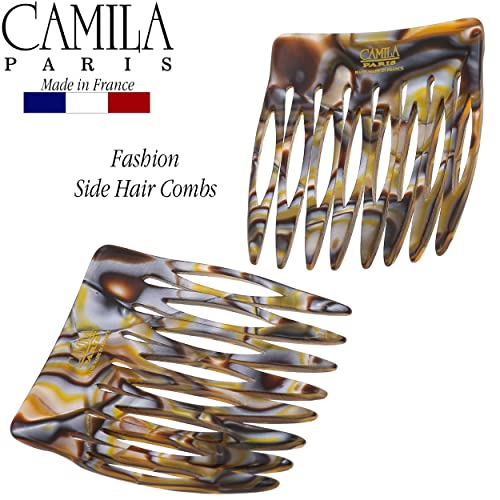 Camila CP2332-2 Paris Cp2332/2 French Hair Side Comb Handmade Onyx thumb #7