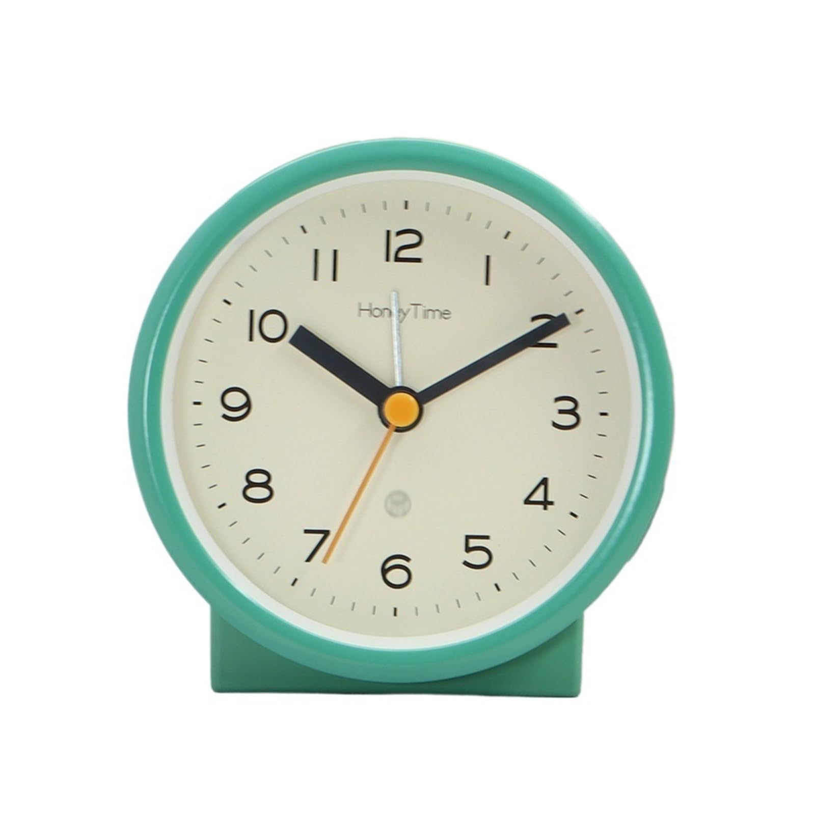 Dormitorio Reloj Despertador silencioso, sin tictac, diseño Simple, Funciona con Pilas, luz de Noche for Dormitorio, mesita, Sala Estar, Escritorio, Estante Decoración(Green)