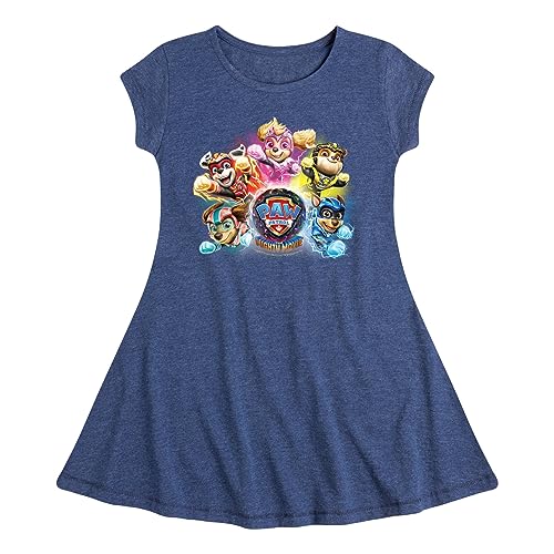 HYBRID APPAREL - Paw Patrol The Movie - Mighty Movie Character Group - Toddler & Youth Girls Fit & Flare Dress