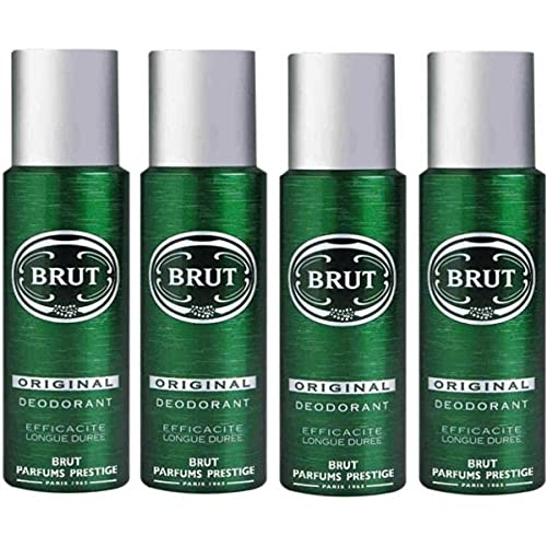 Déodorant Brut Original fraîcheur après sport et travail lot de 4 aérosols 200ml