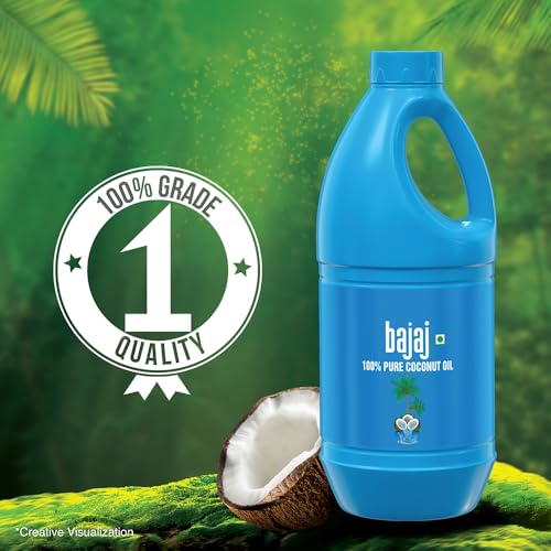 Image of Bajaj 100% Pure Coconut Oil 1.2 litre | Made with Premium Grade 1 Quality Coconuts