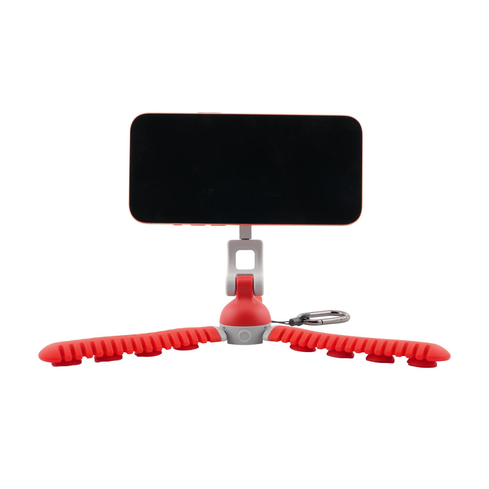 JOBY PodZilla Trépied à Ventouse pour Téléphone Portable, Mini Perche à Selfie Magnétique, 360° Rotation&200° Inclinaison, Support de Smartphone Compatible avec MagSafe iPhone 17 16 15 14 13 12 Rouge