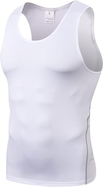 SPVISE 1/2/3 Pack Mens Compression Shirts Sleeveless Tank Top Dry Fit Athletic Workout Sports Running Base Layer Undershirt