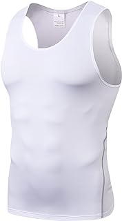1 or 3 Pack Men's Compression Shirts Sleeveless Tank Top Dry Fit Athletic Workout Sports Running Base Layer Undershirt