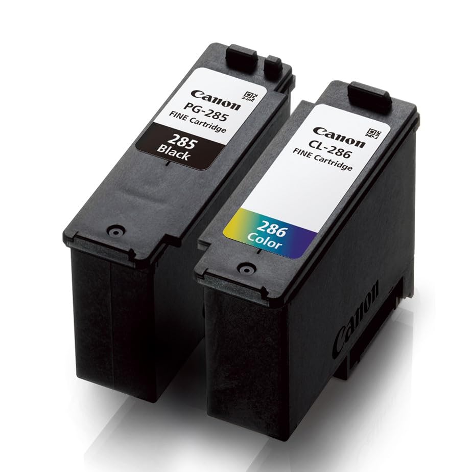Image of Canon PG-285 Black /CL-286 Tri-Color Standard-Yield Ink Cartridges, 6197C004, 2 Count (Pack of 2)