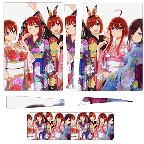 PS5 スキンシール ディスク 三玖 四葉 五等分の花嫁 プレイステーション5 スキンシール 全面保護 側面/両面対応 保護ステッカー PS5 対応 耐久性 本体 コントローラー 保護シール 簡単取付 薄型 傷隠せ 摩擦保護 抗衝撃 汚れ/ホコリ防止 指紋