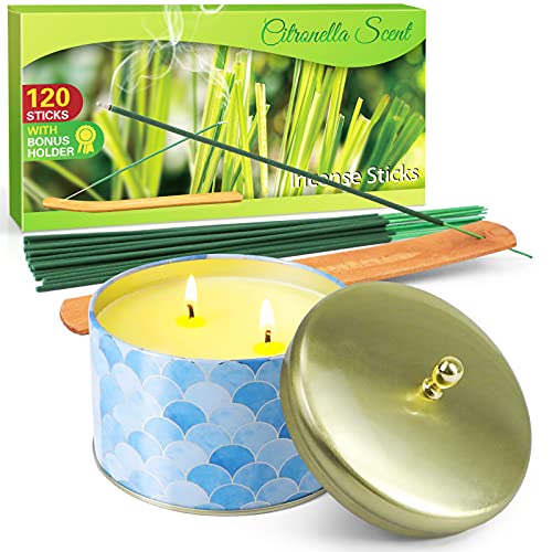Lasenteur Citronella Incense, Citronella Candle, Citronella Candle For Outdoor, Citronella Incense Sticks, Lemongrass Citronella Stick With Citronella Oil #TOP6