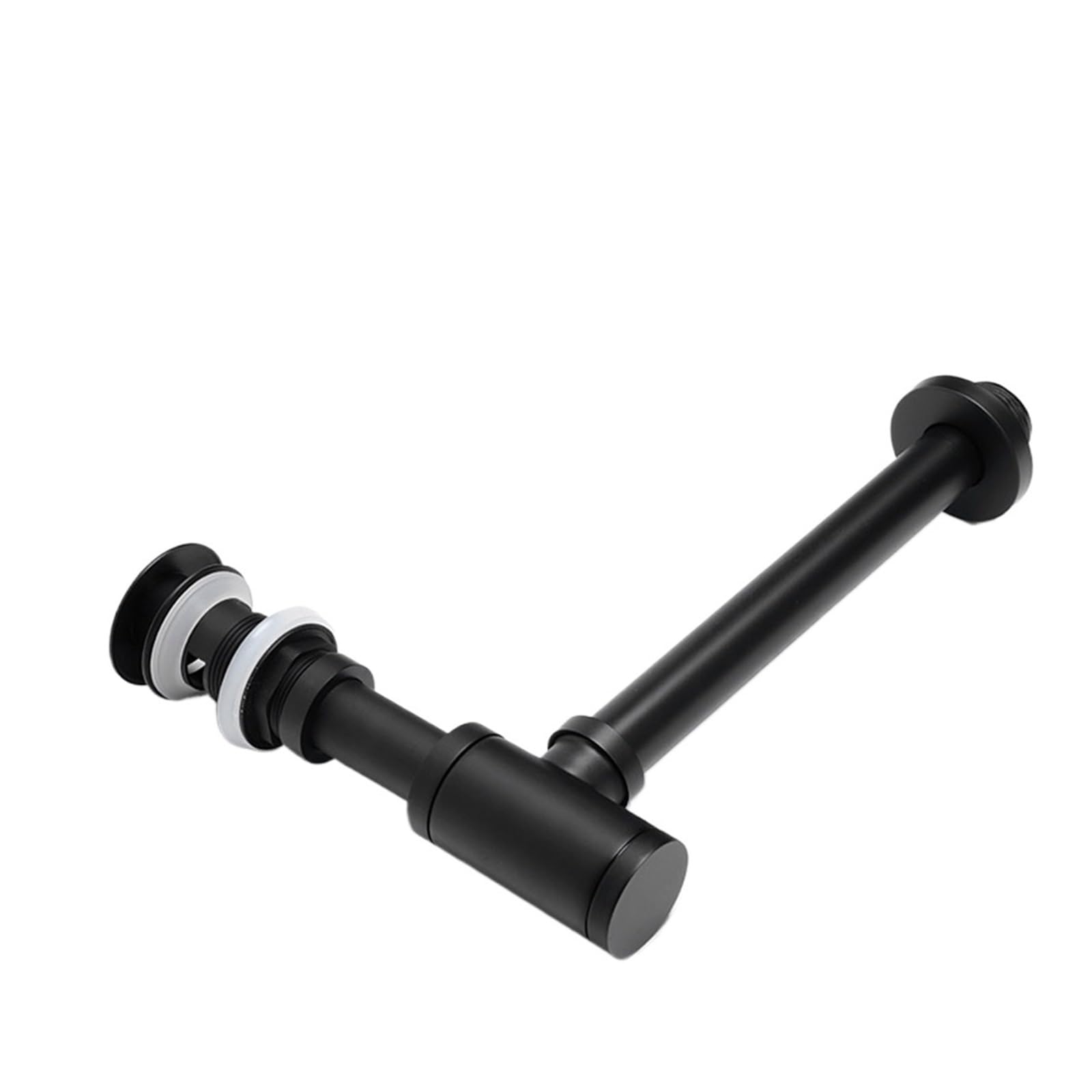 P Type Trap Bathroom Basin Bottle Trap Drain with Sink Pop Up Siphon Fixture P-Trap Hose for Home Renovation for Home(Black Overflow)