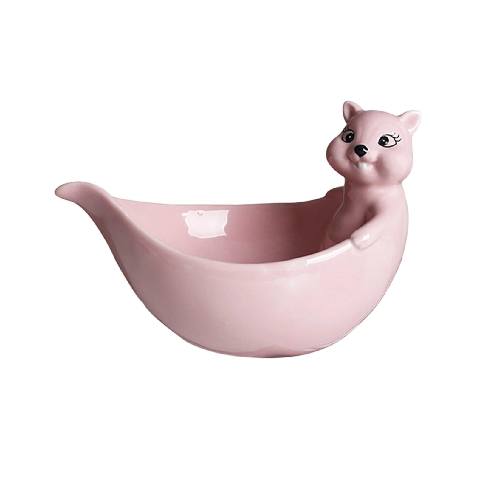 HZGFNBZ Cartoon Squirrel Flowerpot with Drainage, Ceramic Cactus Container for Balcony Desk Decor Gardening Ceramic Hydroponic Plant Container