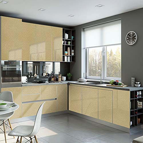 Hode Carta Adesiva per Mobili Oro Rosa Brillantini...