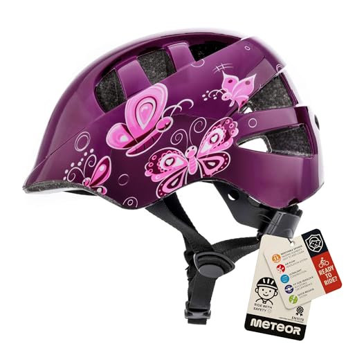 meteor® Kinder Bike Helmet Kinderfahrradhelm Sicherer Fahrradhelm Kinder Helm Roller-Helm Jungen...