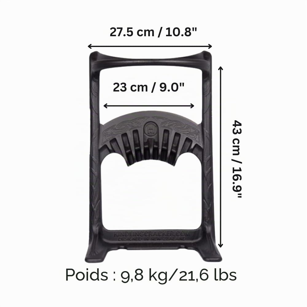 Fandango Kindling Cracker King Premium Bundle - fendeur de buche Manuel sécurisé avec Masse, Housse et Allume-feu - Log Splitter Robuste pour Bois de Chauffage, cheminée, Barbecue, Four à Pizza