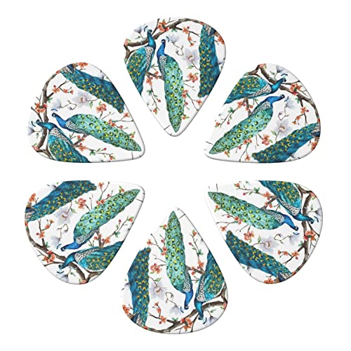 Beautiful Peacock Flowers Lot de 6 médiators pour guitare acoustique, guitare électrique, basse, ukulélé – fins, moyens… - Les Beatles, Paul McCartney, John Lennon, RIngo Starr, George Harrison Beautiful Peacock Flowers Lot de 6 médiators pour guitare acoustique, guitare électrique, basse, ukulélé – fins, moyens… – Image 5