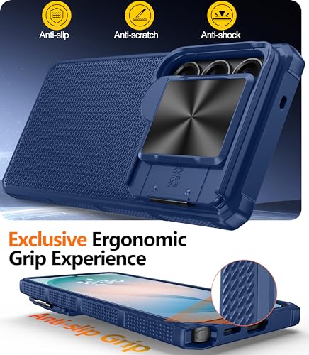 Image of Magnetic for Samsung Galaxy S26 Ultra Case,[Slide Camera Cover][Kickstand][Compatible with Magsafe][Military Grade Protection] Shockproof Rugged Case for S26 Ultra, Blue