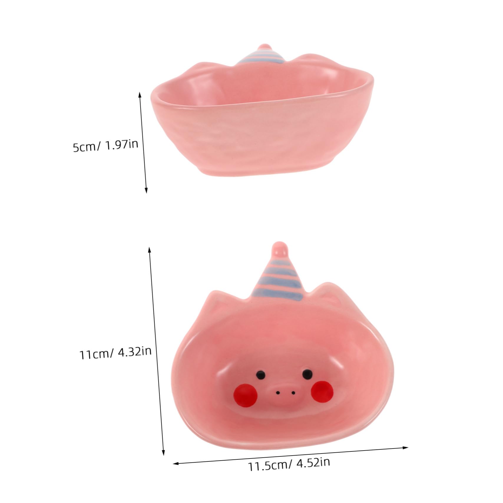 Cabilock Cute Sauce Bowl Piggy Decorations Positive Present Small Bowl for Sauces