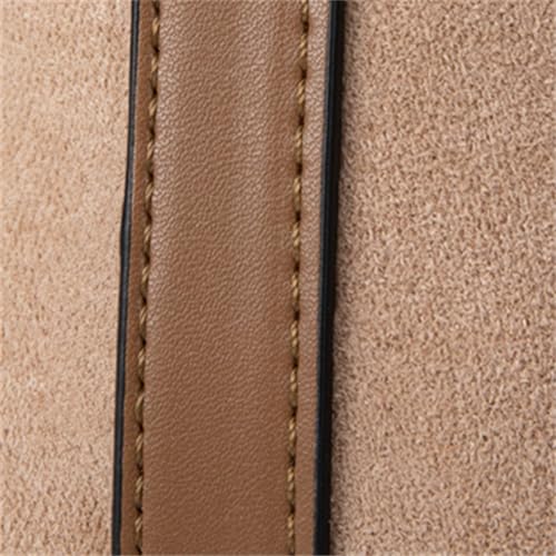 Suede Tote Bag for Women 2025 Trendy Faux Suede Shoulder Bag Work Purse Vintage Underarm Handbag Slouchy Hobo Purses3