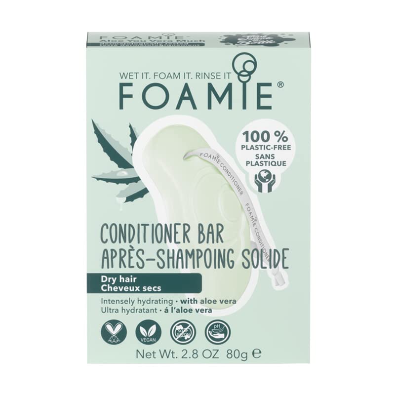 Foamie - Saç Nemlendirici Katı Bar_ Conditioner Aloe You Vera Much