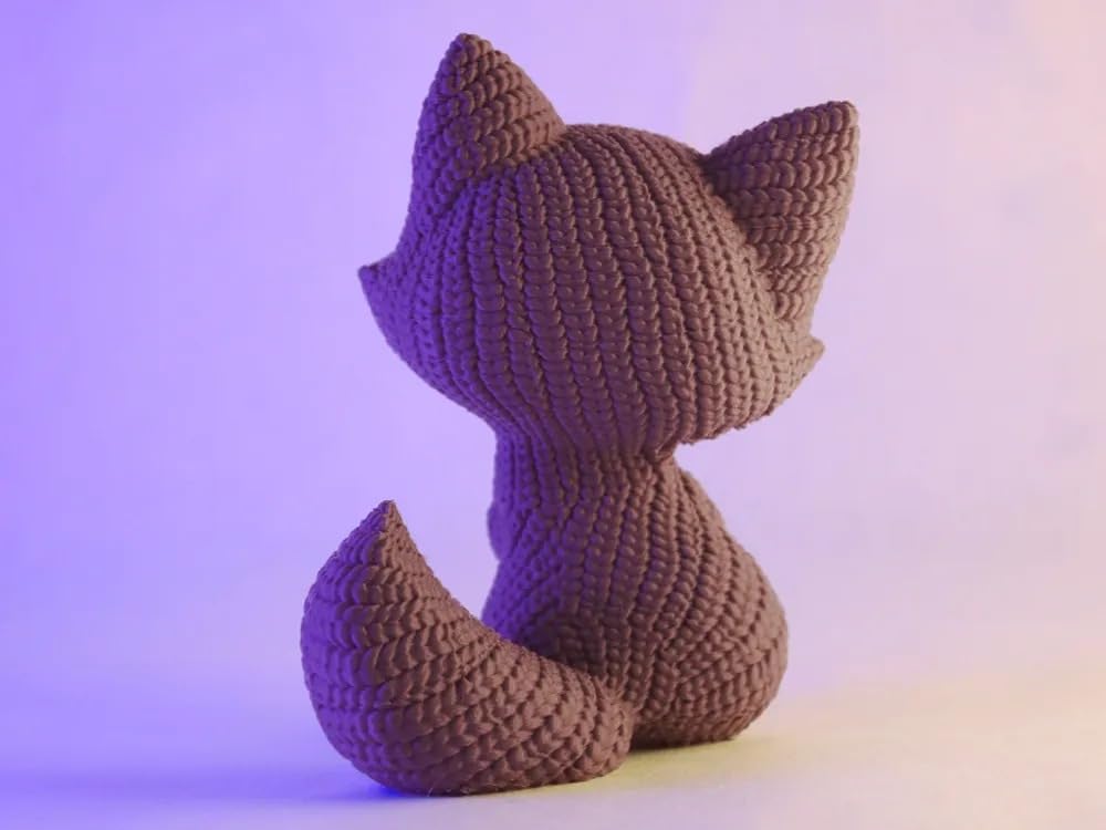 Beoals Handmade Knitted Fox Plush Toy, Multi Color (Pack of 1) 3