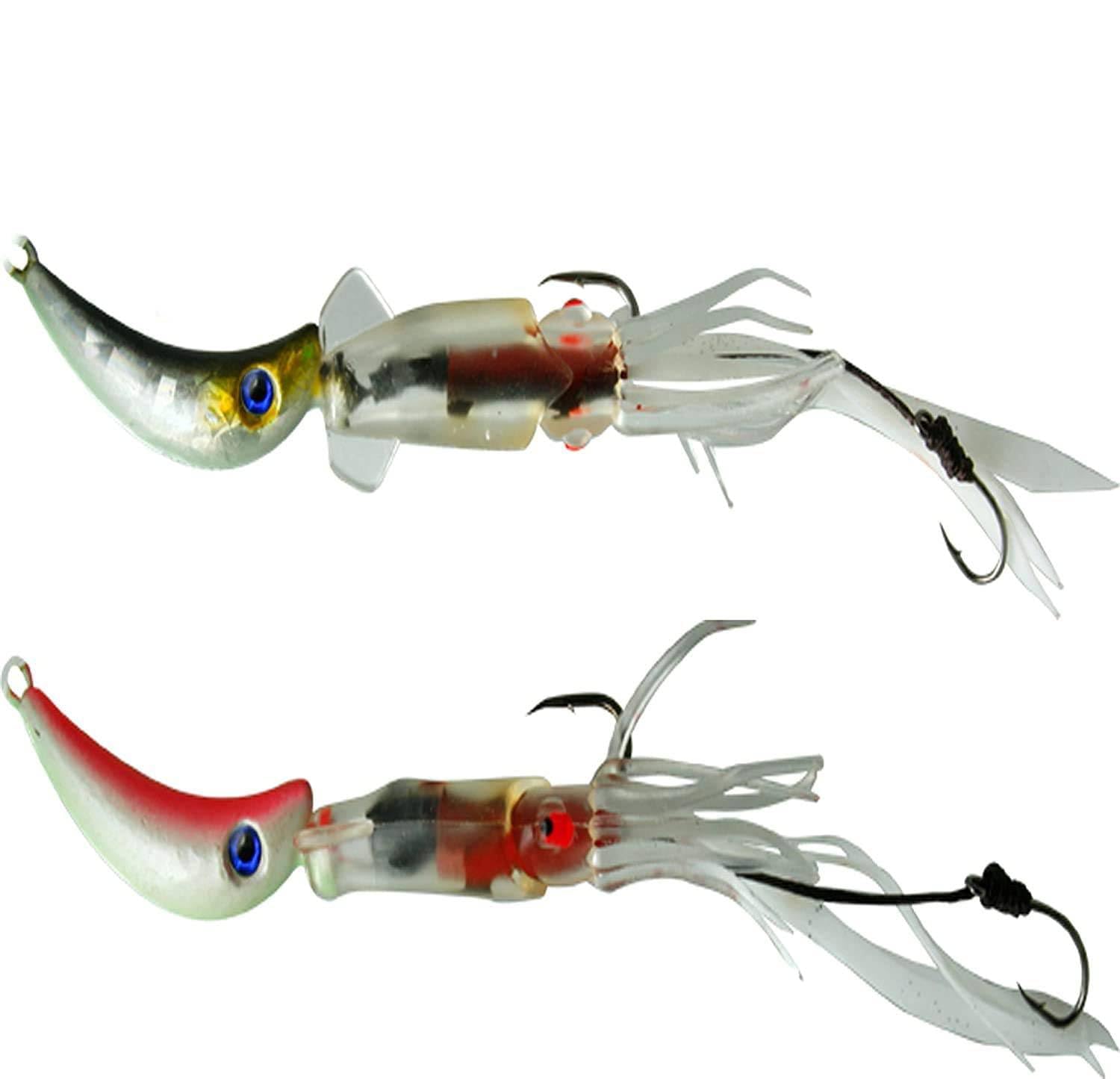 Kit 4 Esche Artificiali Kabura Per Pesca A Jigging - Pesce San Pietro, Dentice, Scorfano, Con Testa In Piombo Da 68-75gr - Foto 5