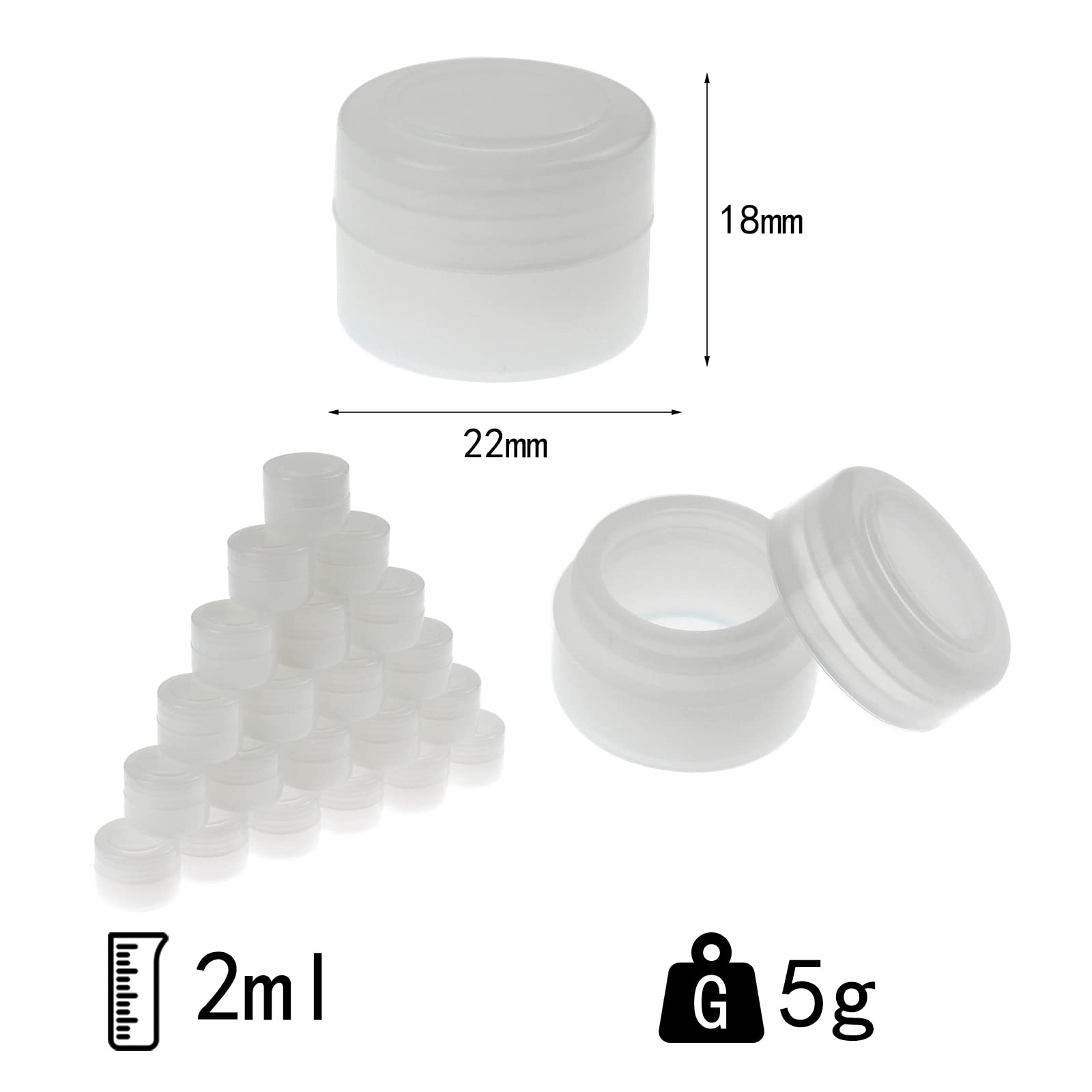 Amazon.co.jp: 2ml シリコン容器 ワックス 100個 ノンスティック ミニ 