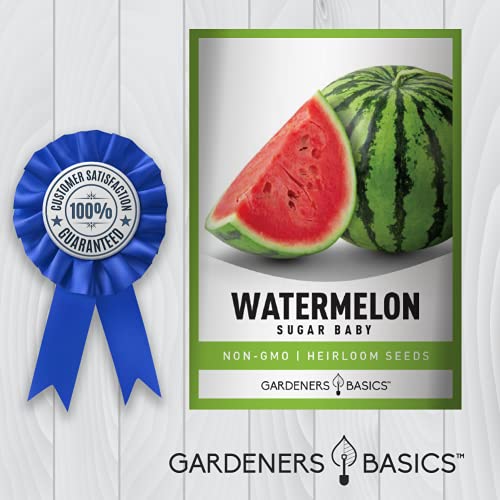 Watermelon Seeds For Planting - Sugar Baby Heirloom Variety, Non-Gmo Fruit Seed - 2 Grams Of Seeds Great For Outdoor Garden By Gardeners Basics #TOP4