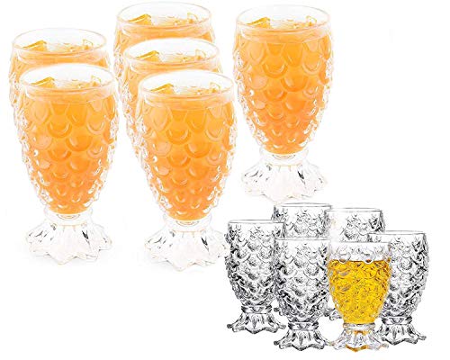 King International 2 Oz Shot Glass, Pineapple Shot Glasses Heavy Base Shot Glass Set, Whiskey Shot Glass 12-Pack Perfect for Wine Tasting, Tequila, Shooter-clear glass shot glasses-60ml
