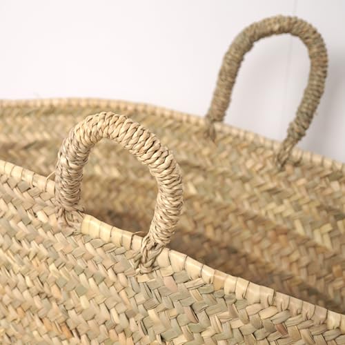 Bohome Living - Panier Cabas en Osier avec Anses à main, Sac de Plage et Marché, Fabriqué à la Main – vue 4