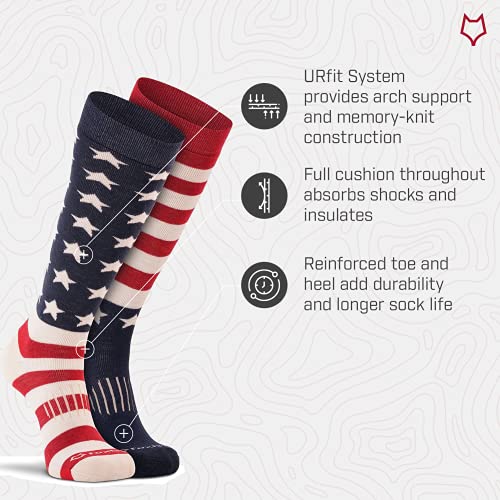 Fox River Old Glory Over The Calf Extra Cushioned Merino Wool Ski Socks3