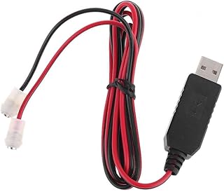 1m 3.7V 18650 26650 Battery 5V USB to 4.2V Magnetic Power Supply Cable for Fan LED Flashlight