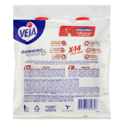 Veja - Limpador Tira Limo X14 para Banheiro, 2x500ml