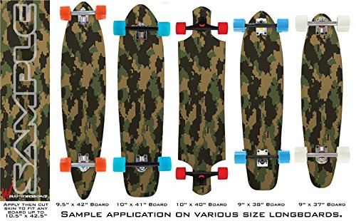 WraptorCamo Digital Camo Timber - Decal Style Vinyl Wrap Skin fits Longboard Skateboards up to 10