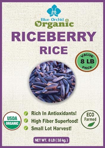 Organic Riceberry Rice Value Pack - Purple Thai Black Jasmine Ric...
