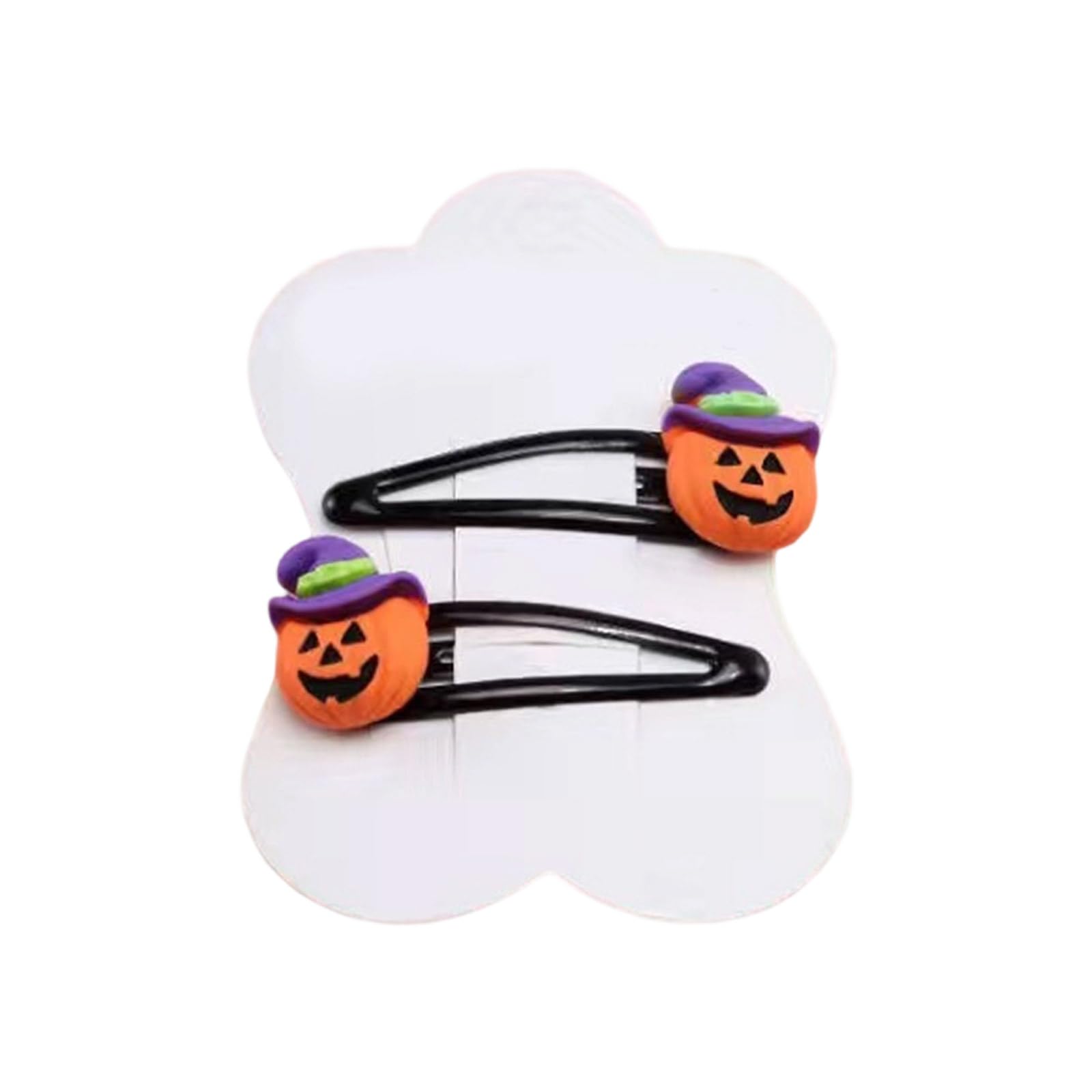 YUXITA Halloween Casual Barrettes Hair Clip Pumpkin Sweet Witch Hat Flat Clip Hairpin Pumpkin Charm