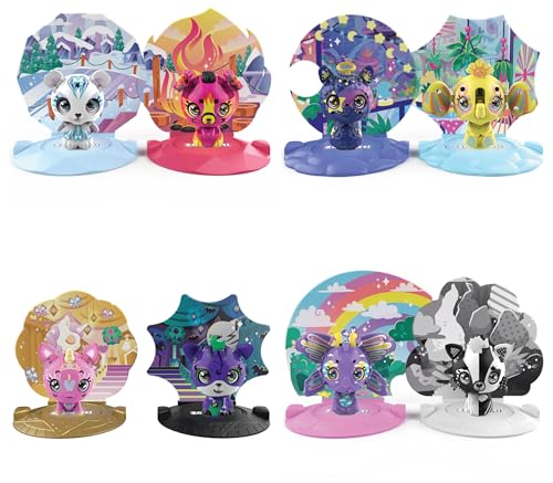 Zoobles Jouet - Pack 2 Animaux - Boules Magiques Colorées Transformables en Animaux Fantastiques avec Maisons Magiques - 6061774-2 Figurines Jouet Enfant 5 Ans et + - Modèle Aléatoire