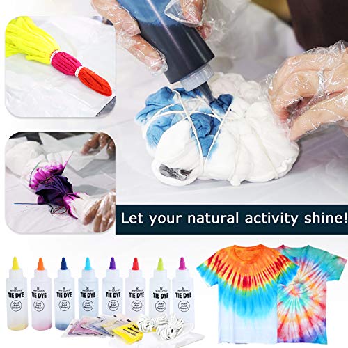 Winsons Tie Dye Kit, 8 Colours Non Toxic Permanent Fabric Dye Art Set For Kids Women For Homemade Party Creative Group Activities Diy Gift thumb #2