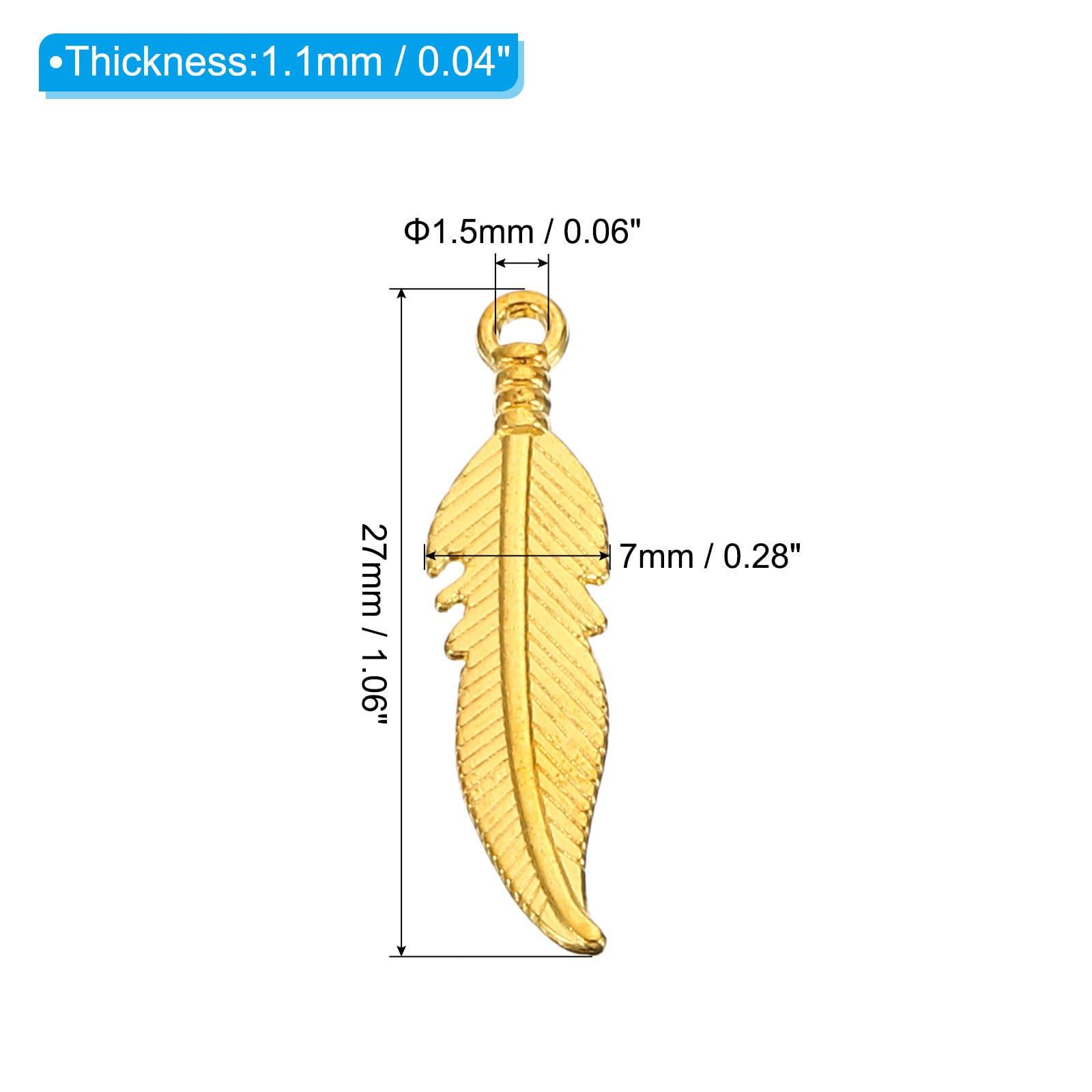PATIKIL Feather Charm - Image 2