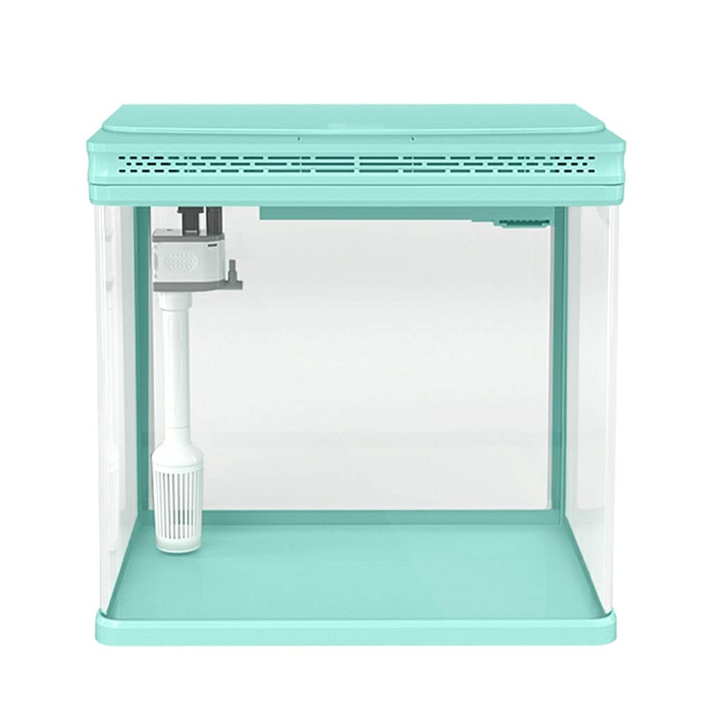 Aquarium Petit Aquarium en Verre, aménagement paysager, Petit Salon, Maison, Bureau, Poisson Rouge, décoration écologique, Changement d'eau Gratuit Bac à Poisson