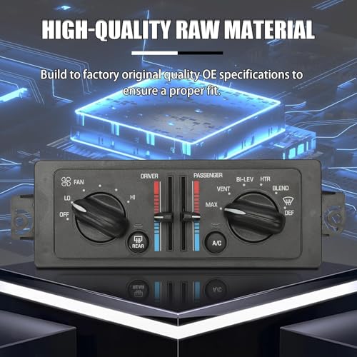 Image of 599-199 Heater AC Climate Control Module for Century 2000-2005, Regal 2000-2004, 10308120 10447470 HVAC Air Conditioning Heater Panel