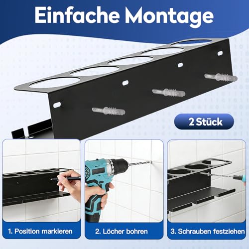 Support pour aérosol avec installation facile et matériel inclus x2 - 6