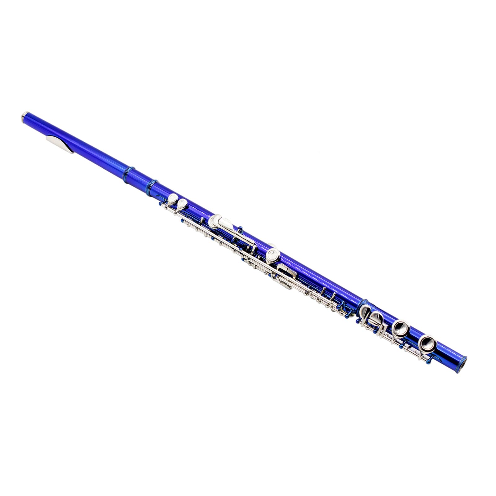Instrumento de de madera para estudiantes con flauta C de orificio cerrado de 16 teclas con bastoncillo de limpieza y paño para principiantes Instrumento de de madera fácil de tocar con