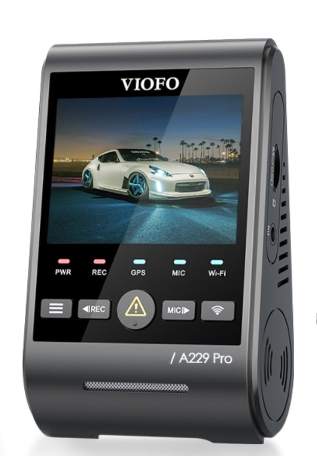 A229 Pro 1CH 4K HDR Dash Cam, Front STARVIS 2 IMX678, 4K Car Camera with HDR, Voice Control, 5GHz WiFi GPS, Night Vision 2.0, 24H Parking Mode, Support 512GB Max