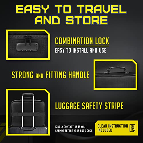 Vintez Fireproof Document Bag With Lock, File Organizer Bag, Home Office Travel Safe Bag, Multi-Layer Portable Filing Storage For Important Documents And Laptop #TOP3